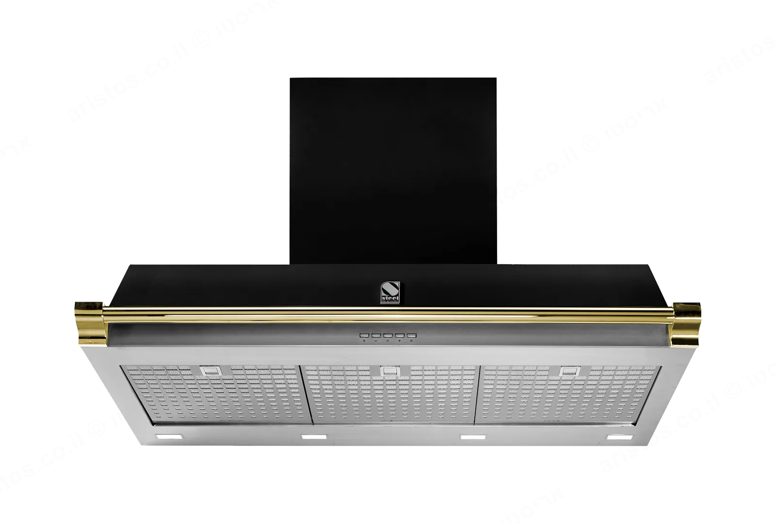 Steel קולט אדים 90 ס"מ סדרת Ascot תוצרת Steel דגם AKL90 גימור שחור — תמונה 4